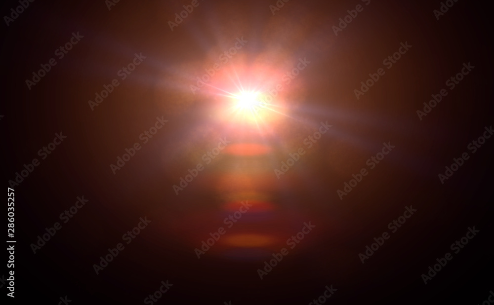 Canvas Prints sunny lens flare effect overlay texture, golden format with bokeh effect