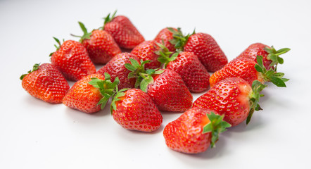 Strawberries isolated on white background