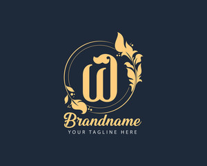 Luxury Initial Letter alphabet W Logo , Awesome Logo Design Template For Beauty Perfume Hotel Spa And more Fully Editable Vector EPS