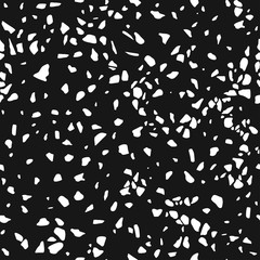 seamless pattern, black white, terrazzo