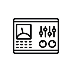 Black line icon for panel 