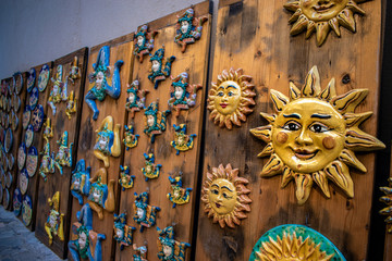 Traditional souvenirs in Castelmola, Messina, Sicily