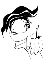 男性の顔、ヘアースタイル、ファッション