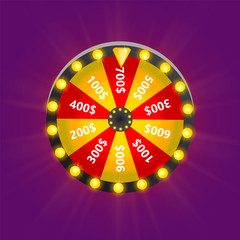 Colorful casino wheel. Vector illustration EPS 10.
