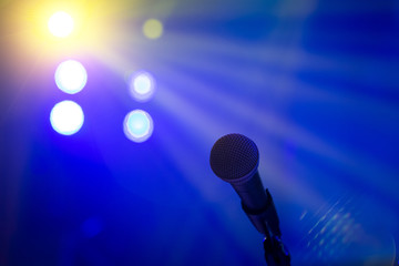 Microphone in concert lighting