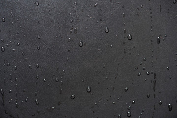 drop of water on black surface