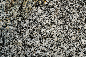 The texture of the stone overgrown with moss. Background image of a boulder