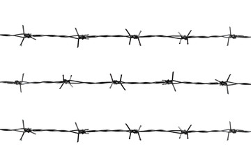 Barbed wire Isolated on a white background