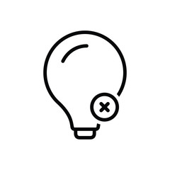 Black line icon for darkness 