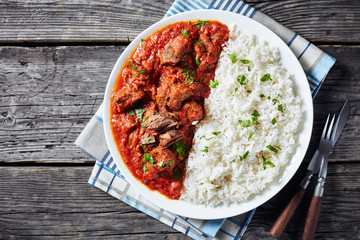 close-up of African Beef Stew on a plate