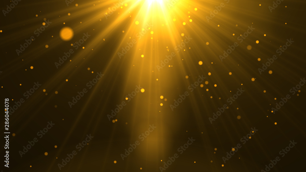 Sticker abstract glowing light sun burst with digital lens flare background. effect decoration with ray spar