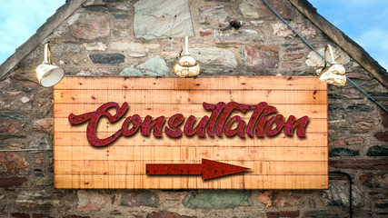 Obraz premium Street Sign to Consultation