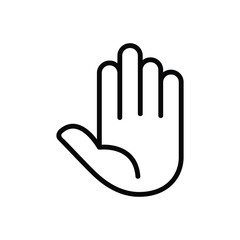 Obraz premium Black line icon for palm 