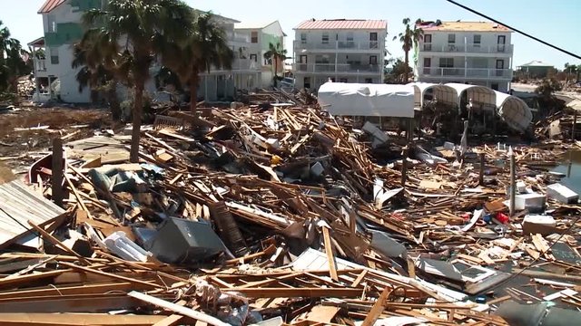 Canal Park in Florida totally devastated by Hurricane Michael, 2018