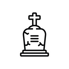 Obraz premium Black line icon for death 