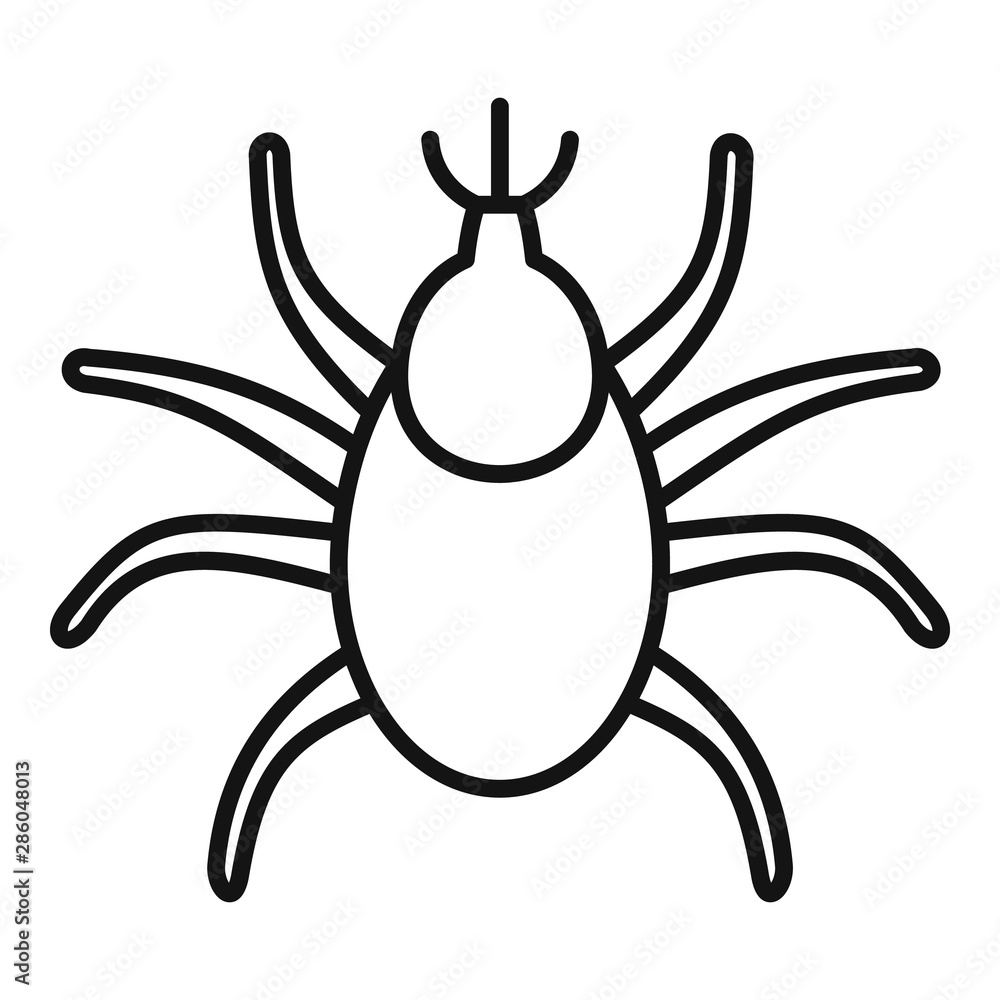 Aufkleber cat mite icon. outline cat mite vector icon for web design isolated on white background
