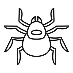 Infection mite icon. Outline infection mite vector icon for web design isolated on white background