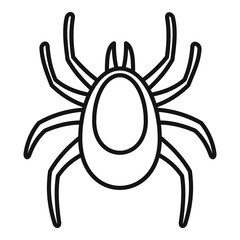 Allergy mite icon. Outline allergy mite vector icon for web design isolated on white background