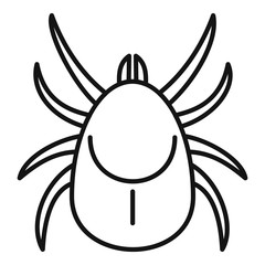 Parasite mite icon. Outline parasite mite vector icon for web design isolated on white background