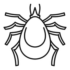 Allergy mite icon. Outline allergy mite vector icon for web design isolated on white background