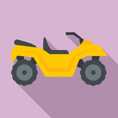 Atv quad bike icon. Flat illustration of atv quad bike vector icon for web design