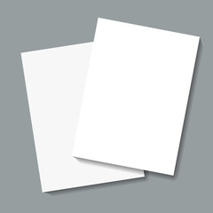 vector illustration of note sheets on grey background