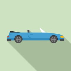 Cabriolet car icon. Flat illustration of cabriolet car vector icon for web design
