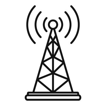 Radio tower icon set. Internet and mobile connection. Linear style. Symbol  for your website design, logo, app, UI. Vector illustration, EPS10 Stock  Vector Image & Art - Alamy
