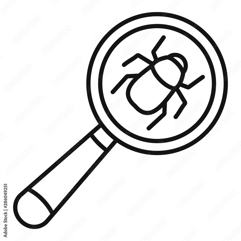Poster virus bug icon. outline virus bug vector icon for web design isolated on white background