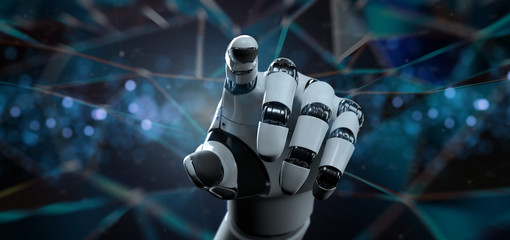 View of a Robot Hand Cyborg - 3d rendering