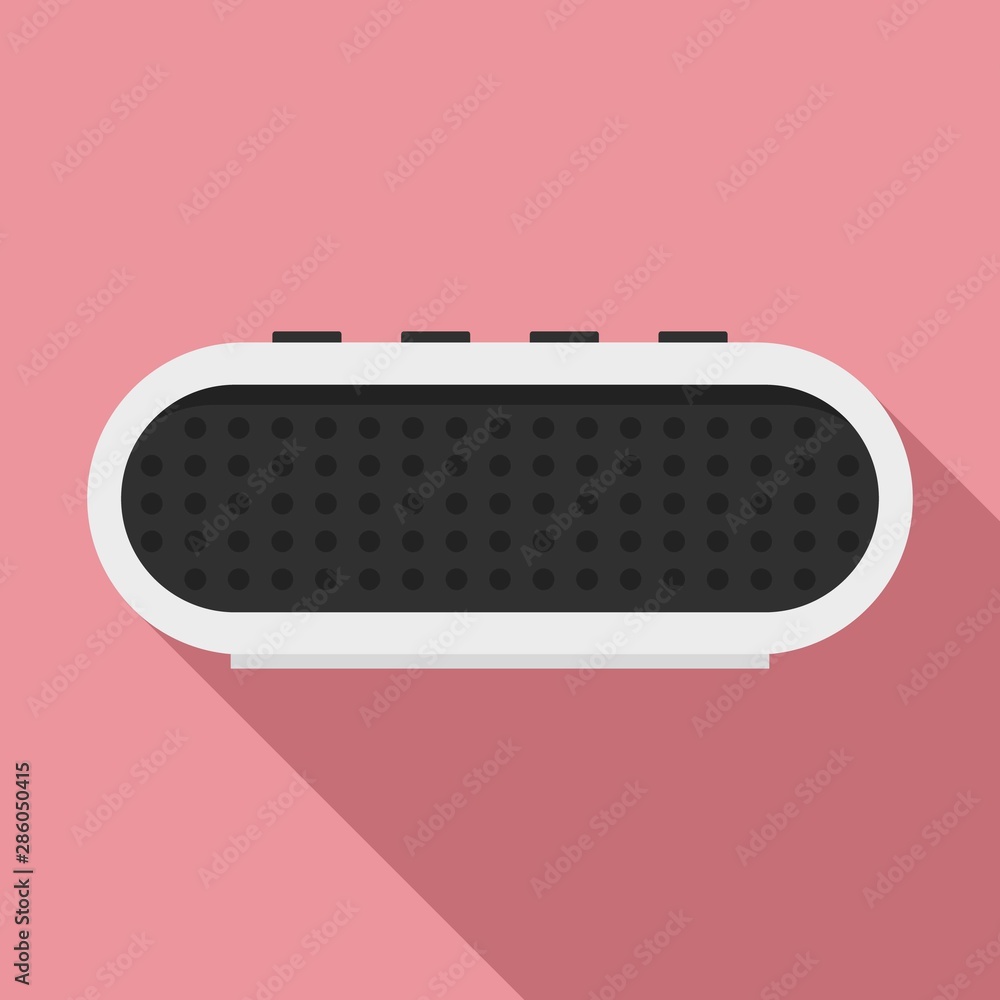 Poster radio smart speaker icon. flat illustration of radio smart speaker vector icon for web design