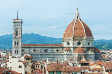 Fototapeta na wymiar Church Cathedral Santa Maria del Fiore in Florence, Italy
