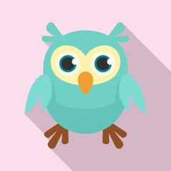 Adorable owl icon. Flat illustration of adorable owl vector icon for web design