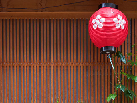 Details of tradiotonal Japanese house and oriental lantern