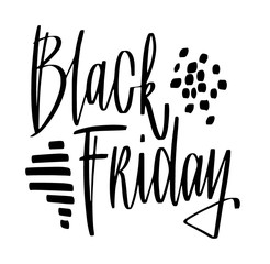 Hand drawn lettering Black Friday for your design