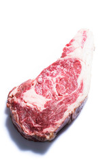 Fresh raw beef steak on background