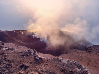 crater at Mount Stromboli