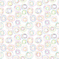 Colorful seamless background with circles and dots