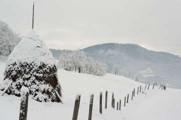 Winter In Transylvania Romania - Rural Scene .