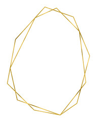 Gold geometrical linear frame