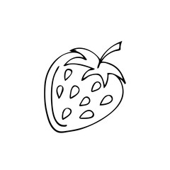 Isolated doodle strawberry.