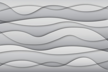 Abstract gray and white background with wave pattern