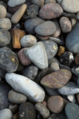 Pebbles And One With Scribbled Heart