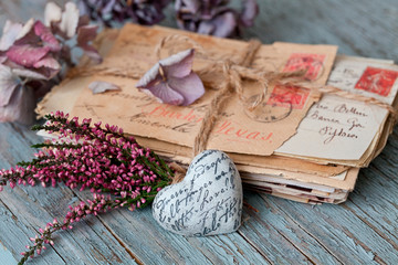 Nostalgic Still Life With Old Letters