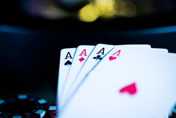 Casino Money Games Bet Concept Photo. Conceptual Casino Background with Roulette Wheel,