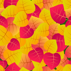 Fototapeta na wymiar Autumn seamless background with maple leaves