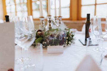 Tischdekoration Hochzeit Vintage modern