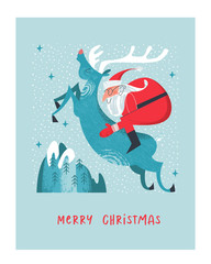 Festive Christmas and new year greeting card. merry Christmas.