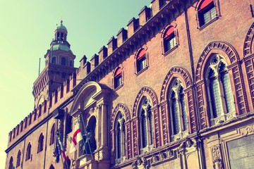 Bologna, Italy. Vintage filtered color style.