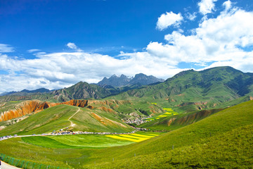 Obraz premium Qilian County China landform scenic landscape
